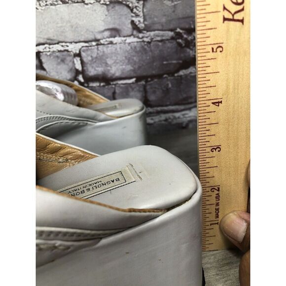 Bagnoli & Bonifacio Ivory Leather Strap Wedge Sandals Women Sz 40EU/9.5M US - Picture 9 of 16